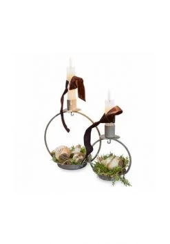 Auslauf 👍 LOBERON Kerzenständer 2er Set Nirrat Grau 🔔