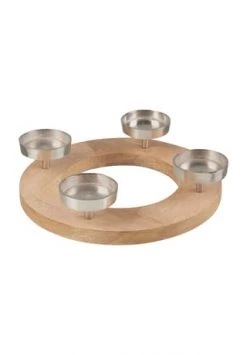 Angebote 🧨 GALERIA Home Holzteelichthalter, Aluminium 👍