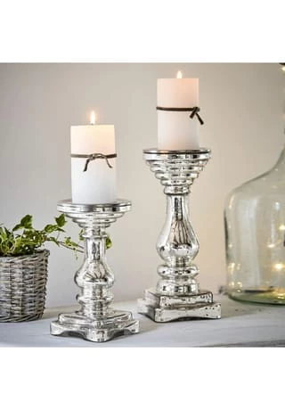 Bester Verkauf 🌟 LOBERON Kerzenständer 2er Set Heloise Antiksilber 🔔 2 Bester Verkauf 🌟 LOBERON Kerzenständer 2er Set Heloise Antiksilber 🔔 – Bild 2