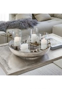 Coupon 💯 LOBERON Kerzentablett Boulders Silber/ Klar 🧨 -dekoartikel Verkaufsladen unnamed file 1106