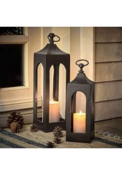 Angebote 🛒 LOBERON Laterne 2er Set Bigarré Antikgrau ✔️ -dekoartikel Verkaufsladen unnamed file 1110