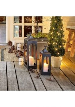 Angebote 🛒 LOBERON Laterne 2er Set Bigarré Antikgrau ✔️ -dekoartikel Verkaufsladen unnamed file 1111