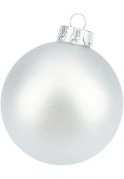 Neu ⭐ GALERIA Home Weihnachtskugeln, Glas, 8 Cm, 6 Stück SILBER/ WEISS 🌟 -dekoartikel Verkaufsladen unnamed file 154