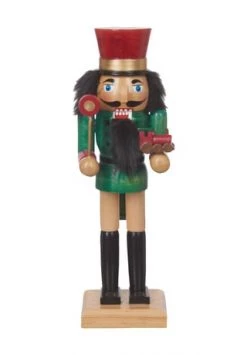 Auslauf 🔔 GALERIA Home Nussknacker "Schaffner", 25 Cm ROT/ GRÜN 🛒