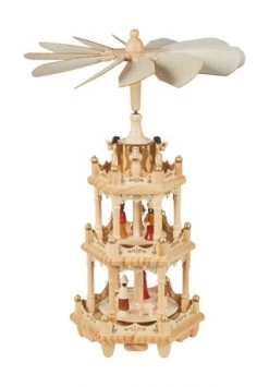 Am billigsten 🌟 GALERIA Home Holz-Pyramide, 6 Kerzenhalter BEIGE ❤️