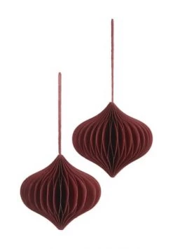 Brandneu 🥰 GALERIA Home Papierdekohänger "Wabenball", 10 Cm, 2er-Set ROT 🔔