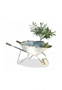 Am billigsten 🛒 LOBERON Deko-Schubkarre Padoux Antikweiß Antikweiß 🤩