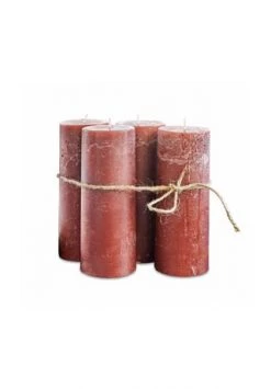 Billig ❤️ LOBERON Kerze 4er Set Homel Rostrot Rostrot ✨