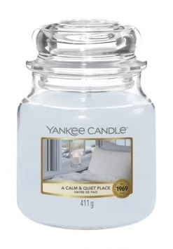 Blitzangebot ✨ YANKEE CANDLE® Duftkerze "Calm And Quit", 411 G Hellblau ❤️