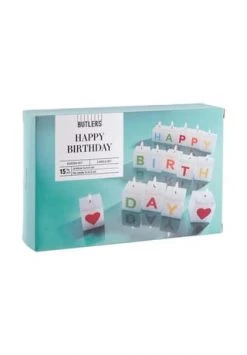 Auslauf 🎉 BUTLERS® LOVE LETTERS Kerze Happy 🎂 Birthday 15 Tlg. Bunt 🎁 -dekoartikel Verkaufsladen unnamed file 696