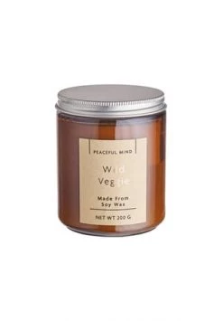 Auslauf 🔥 BUTLERS® PEACEFUL MIND Duftkerze Wild Veggie Mit Sojawachs Braun-Silber 😉
