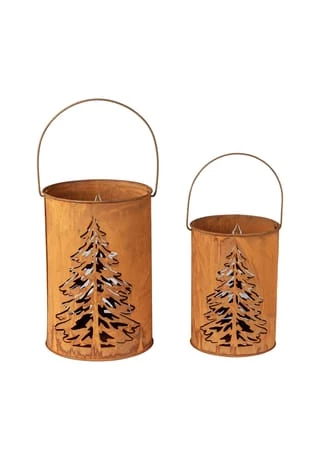 Schlussverkauf ✨ PURE DAY Deko-Windlicht-Set, 2-tlg. Forest 😉 1 Schlussverkauf ✨ PURE DAY Deko-Windlicht-Set, 2-tlg. Forest 😉