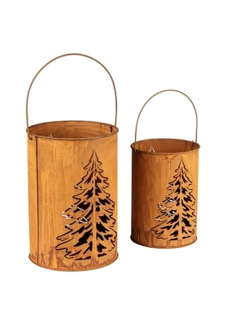 Schlussverkauf ✨ PURE DAY Deko-Windlicht-Set, 2-tlg. Forest 😉 2 Schlussverkauf ✨ PURE DAY Deko-Windlicht-Set, 2-tlg. Forest 😉 – Bild 2