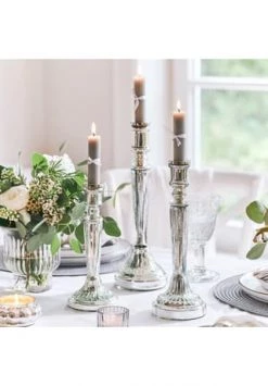 Blitzangebot 🛒 LOBERON Kerzenständer 3er Set Riley Antiksilber ⭐ -dekoartikel Verkaufsladen unnamed file 892