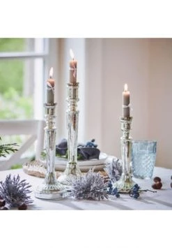 Blitzangebot 🛒 LOBERON Kerzenständer 3er Set Riley Antiksilber ⭐ -dekoartikel Verkaufsladen unnamed file 893