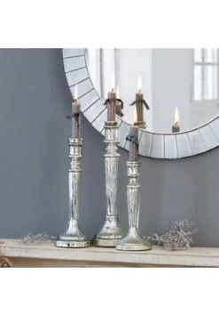 Blitzangebot 🛒 LOBERON Kerzenständer 3er Set Riley Antiksilber ⭐ -dekoartikel Verkaufsladen unnamed file 894