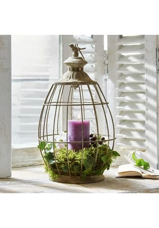 Großhandel 👏 LOBERON Laterne Morena Antikgrau 🎉 3 Großhandel 👏 LOBERON Laterne Morena Antikgrau 🎉 – Bild 3