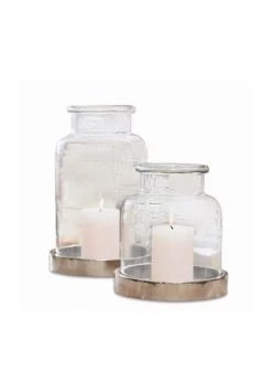 Bestes Angebot 🥰 LOBERON Windlicht 2er Set Emphoria Klar/silber ❤️