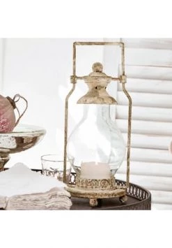 Aktion 🛒 LOBERON Laterne Uda Antikgrau/klar 🔔 -dekoartikel Verkaufsladen unnamed file 970