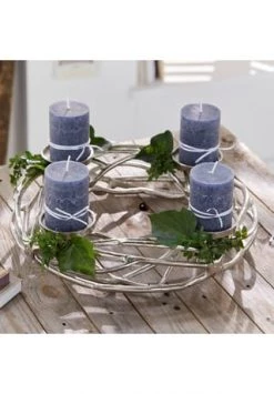 Auslauf ❤️ LOBERON Kerzenkranz Coldfield Silber 🎁 -dekoartikel Verkaufsladen unnamed file 994