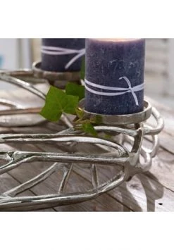 Auslauf ❤️ LOBERON Kerzenkranz Coldfield Silber 🎁 -dekoartikel Verkaufsladen unnamed file 996